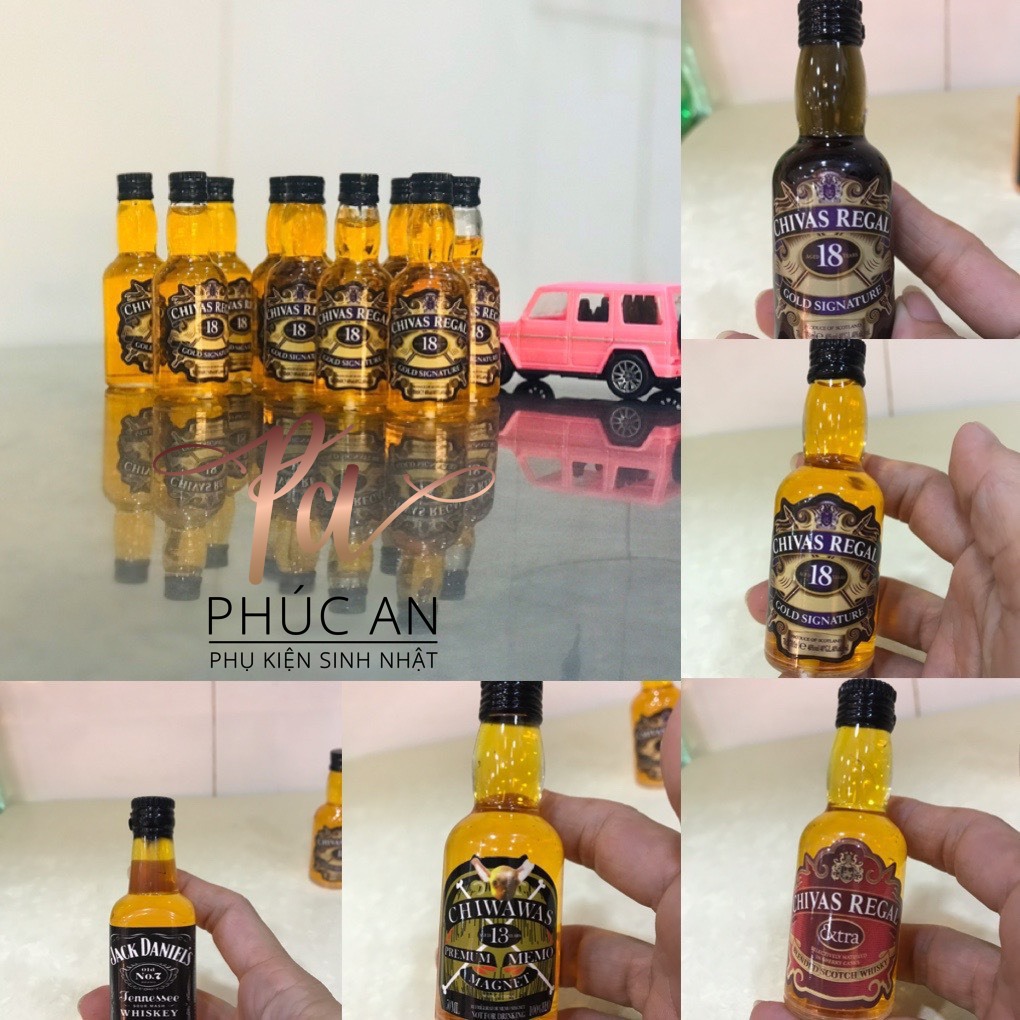 [HCM]Chai rụ mô hình CHlVAS mini trang trí bánh sinh nhật