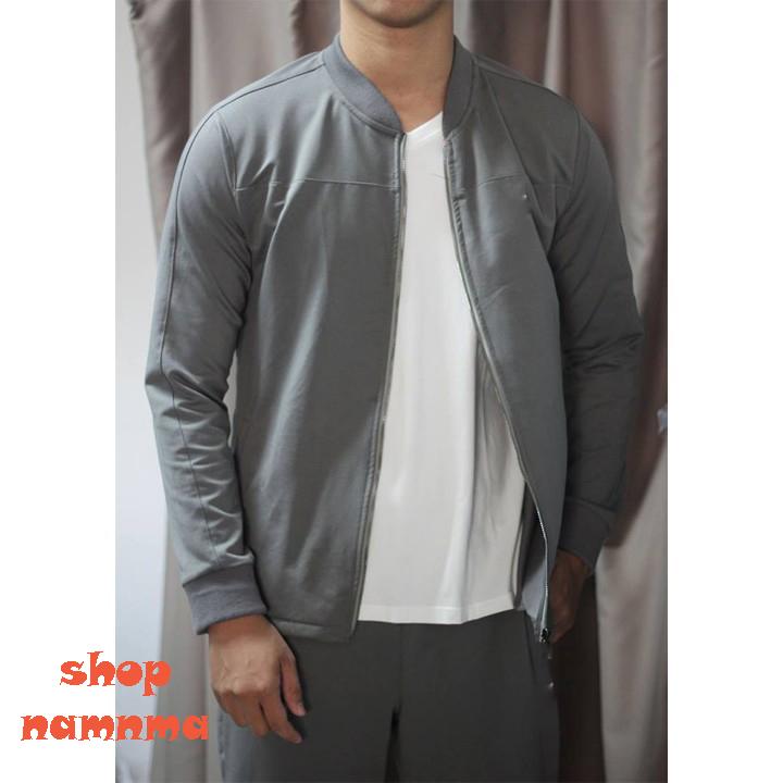 Áo khoác nỉ nam màu đen
