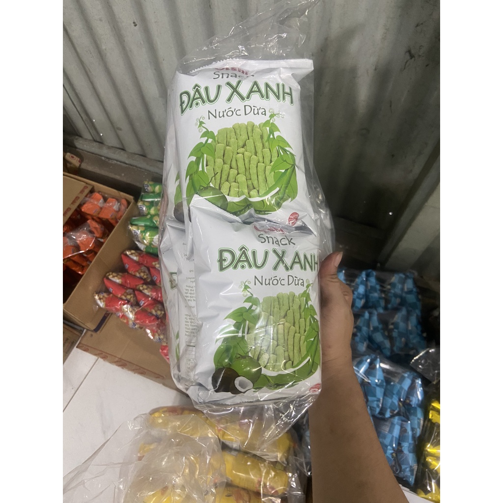 Snack Oishi Đậu Xanh Nước Cốt Dừa túi (10 gói * 32g)