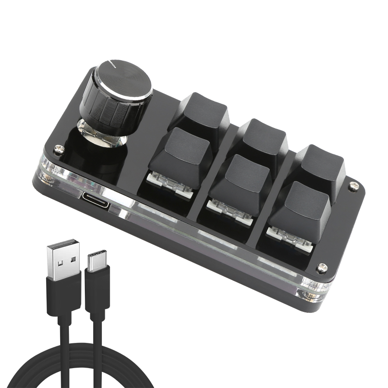 Usb macro tùy chỉnh mini bàn phím 12 phím 2 núm lập trình diy bàn phím cơ khí chơi game vẽ chuyển xách tay hot-trao đổi bàn phím **