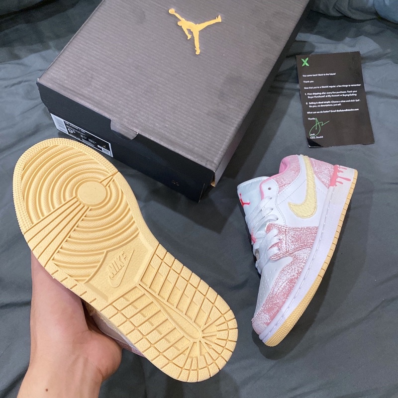 GIÀY JD1 PINK CREM SC [ FULL BOX + FREE SHIP ]
