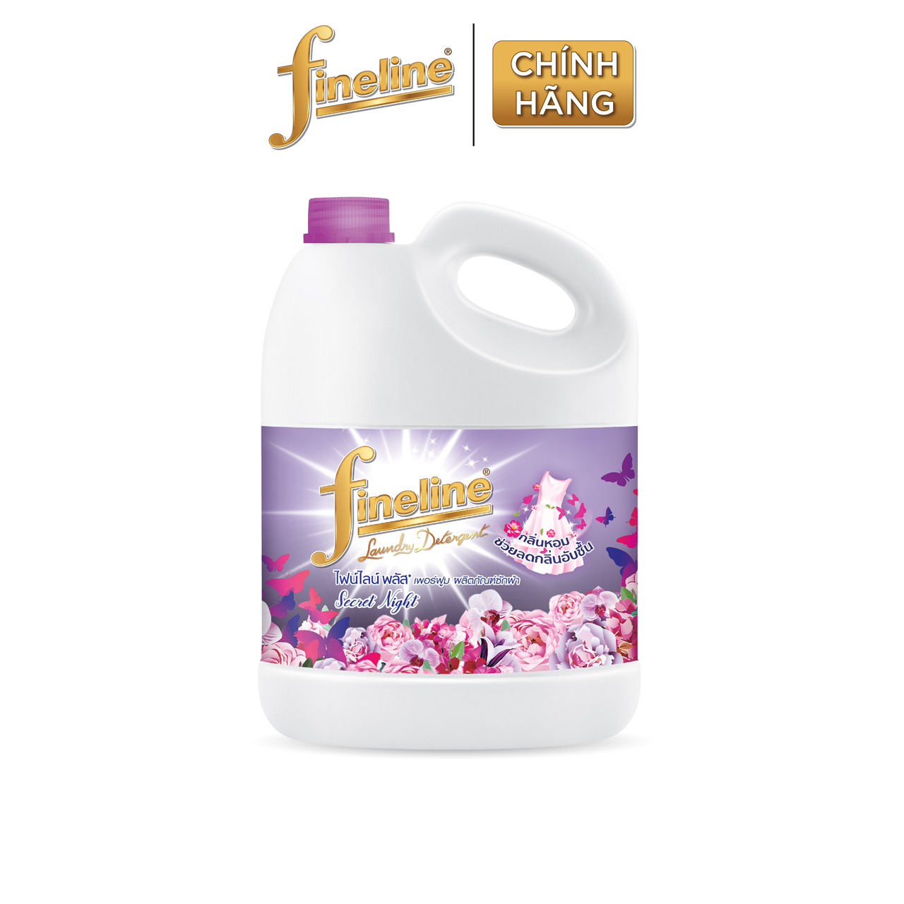 Nước Giặt Fineline Plus Secret Night (Tím) Can 3000 ml.