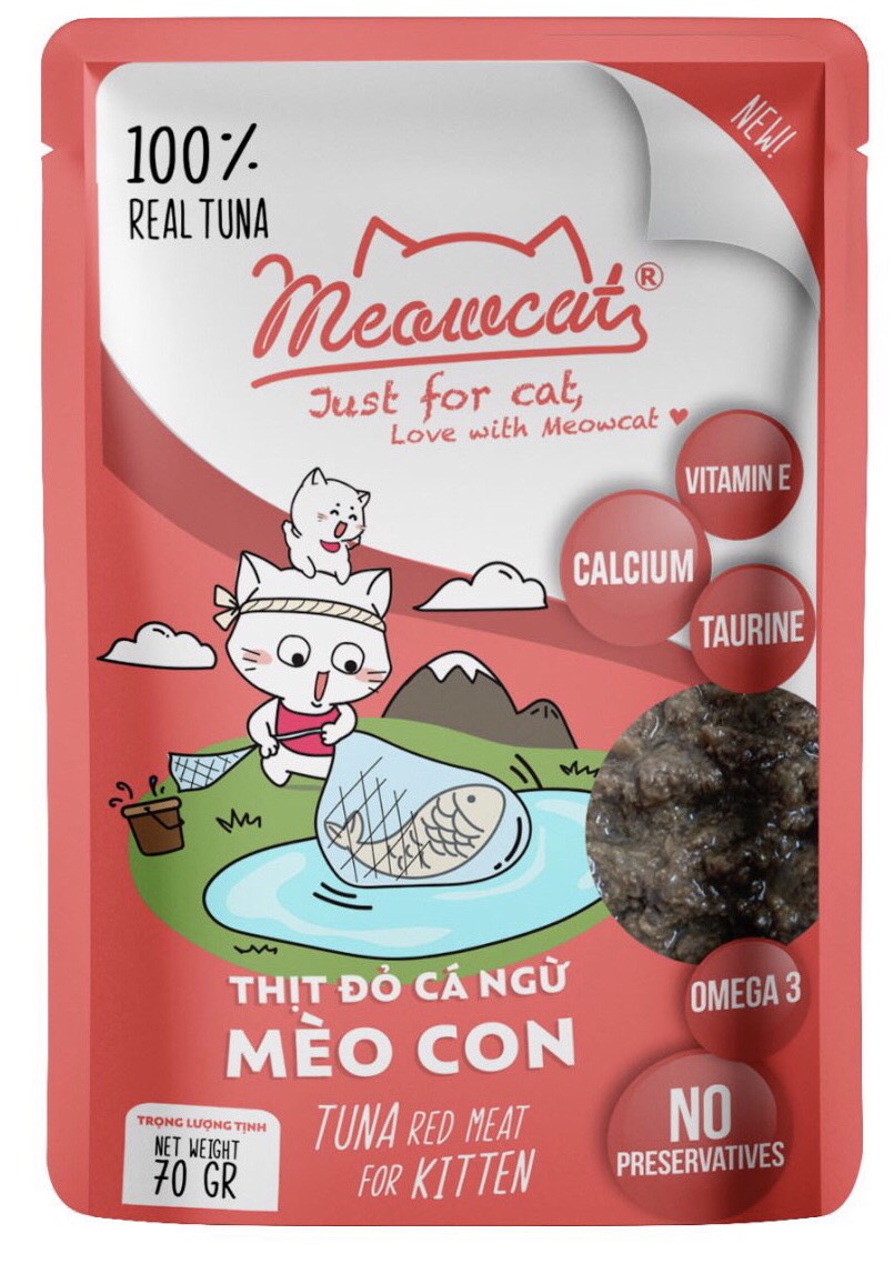 Thức ăn Pate MeowCat cho mèo gói 70g