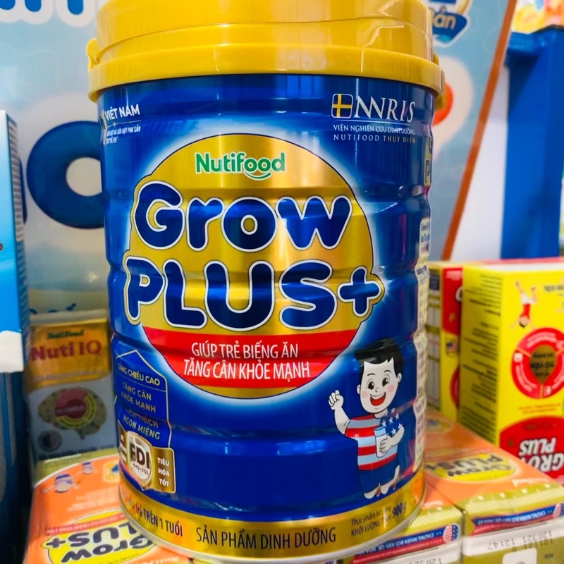 Sữa bột Grow+ Plus xanh Tăng cân lon 900g (cho trẻ 1 tuổi trở lên)