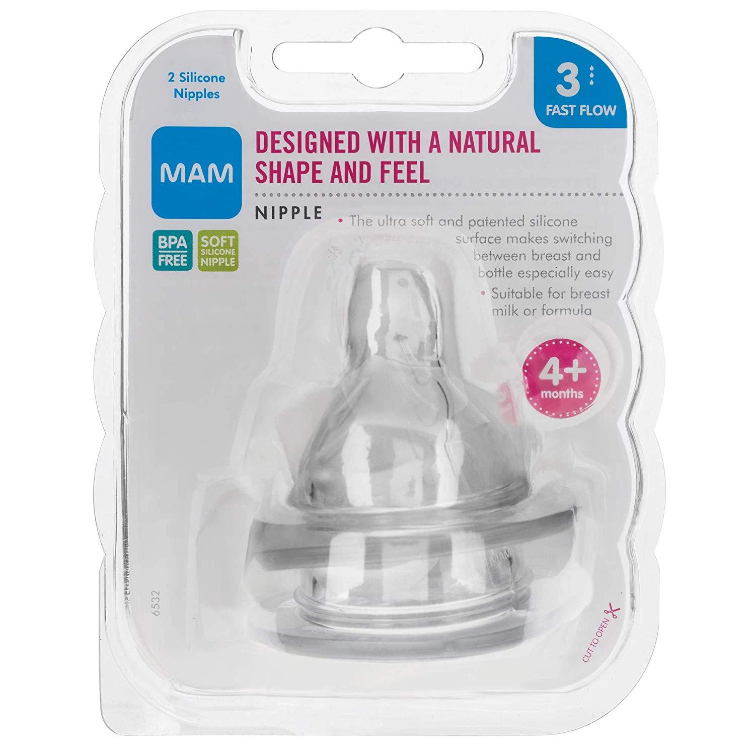 Núm ti bình sữa Mam size số 1, 2, 3, X