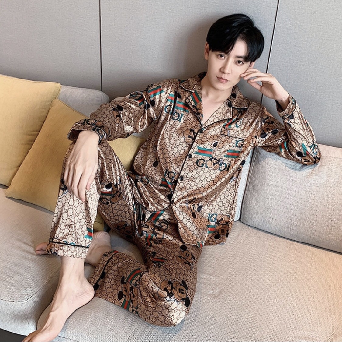 Đồ ngủ PIJAMA nam lụa cao cấp MÍC KI 716