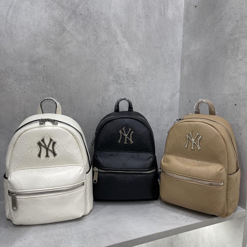 Balo nữ - Balo Mini MLB Diamond Đen Trắng Hàng Trung Cao Cấp