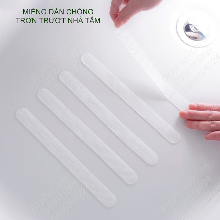 Miếng dán chống trơn trượt nhà tắm, bằng nhựa PEVA chống nước (hàng có sẵn)