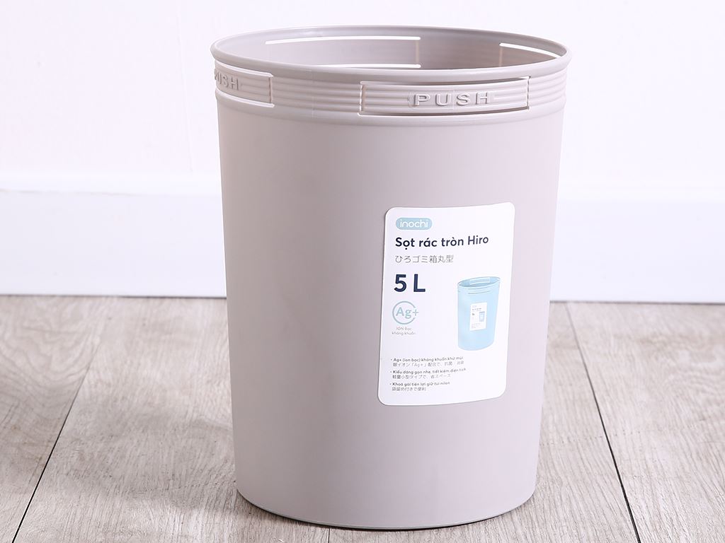 Sọt rác Hiro 5L -  màu xanh nhạt