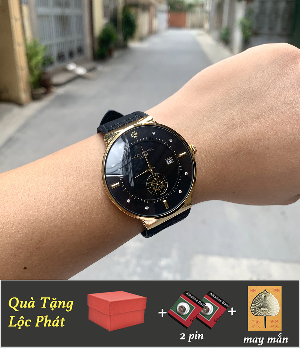 Đồng hồ nam chạy kim rốn dây da cao cấp