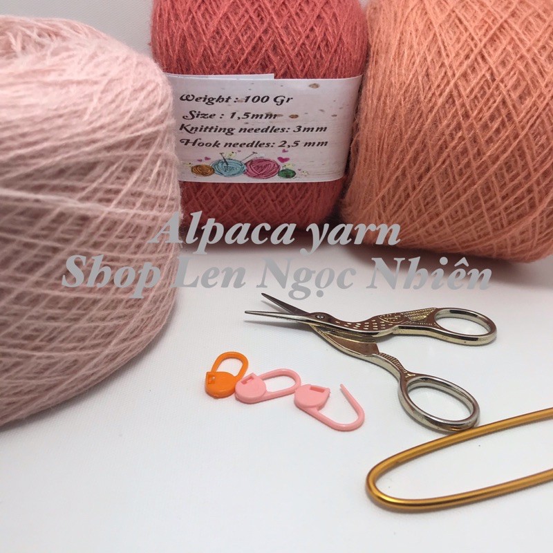 Len Alpaca mềm ,khô xốp, sản phẩm rất nhẹ