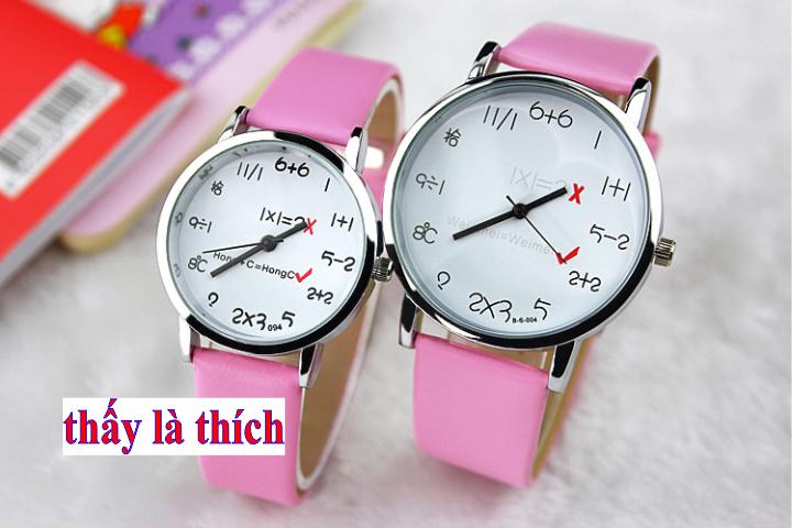 Combo 2 chiếc đồng hồ mặt số toán học
