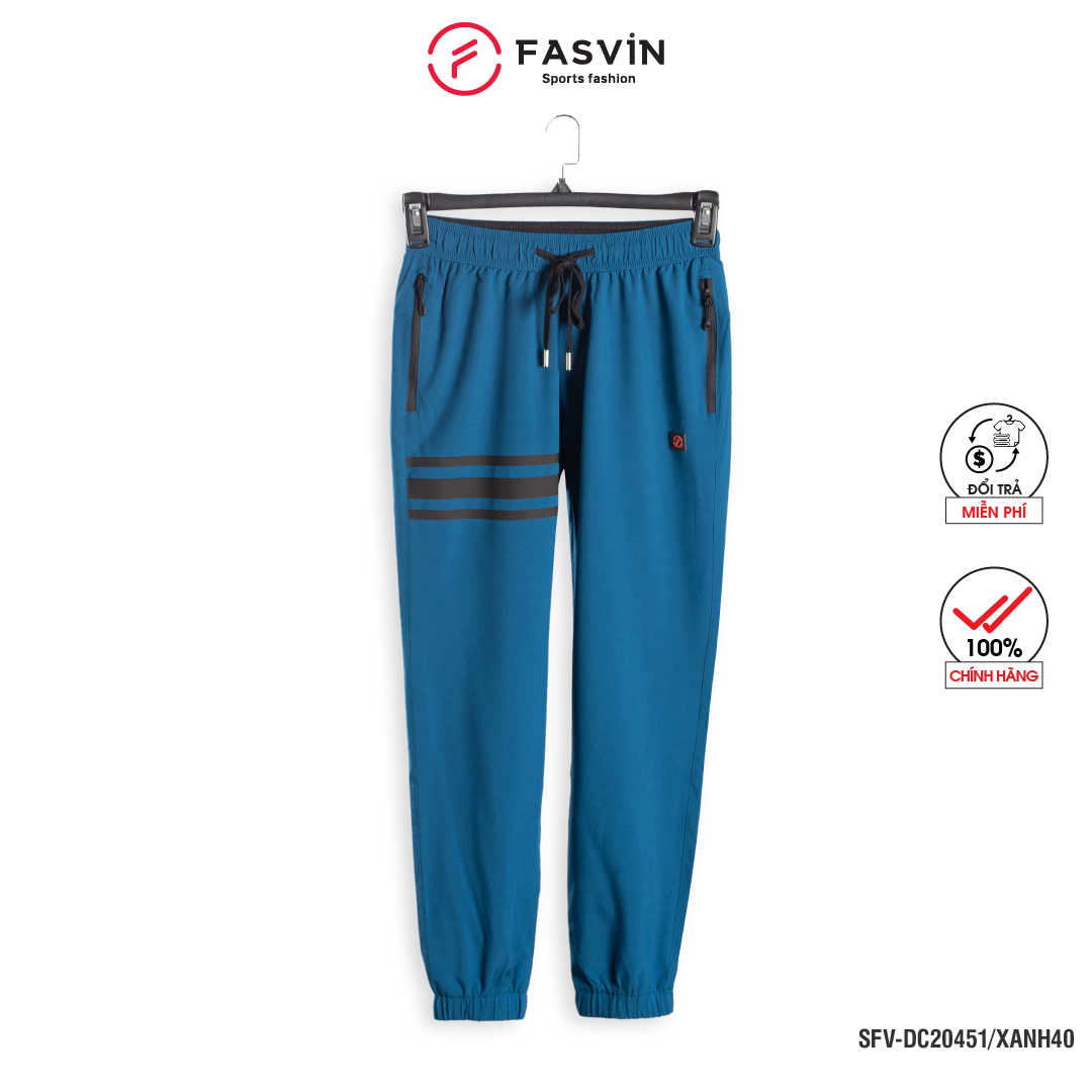 Quần gió nam Fasvin DC20451.HN bo gấu vải gió 2 lớp lót lưới chun co giãn 4 chiều