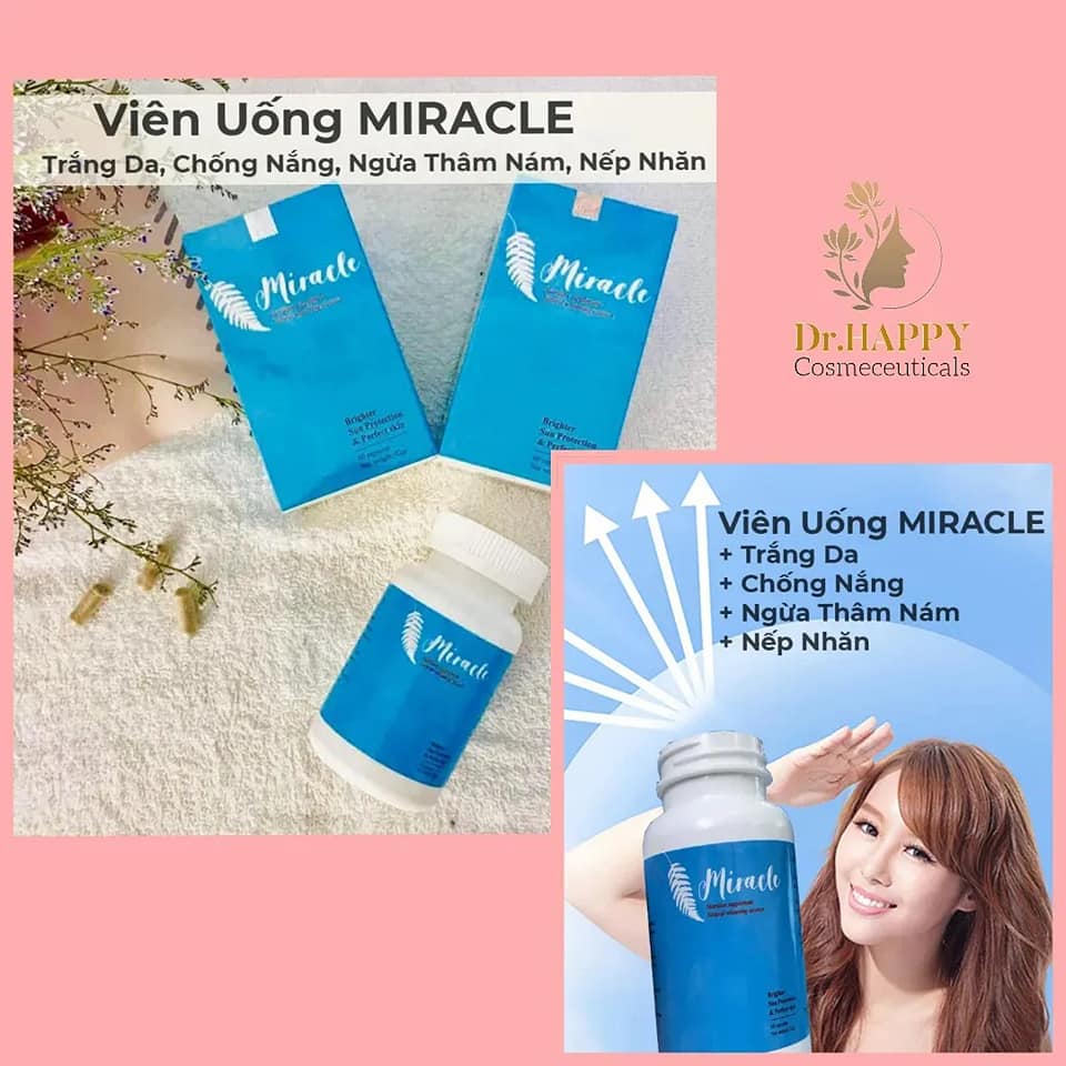Viên uống Trắng da MIRACLE DOUBLE WHITE EXTRA [cam kết chính hãng]