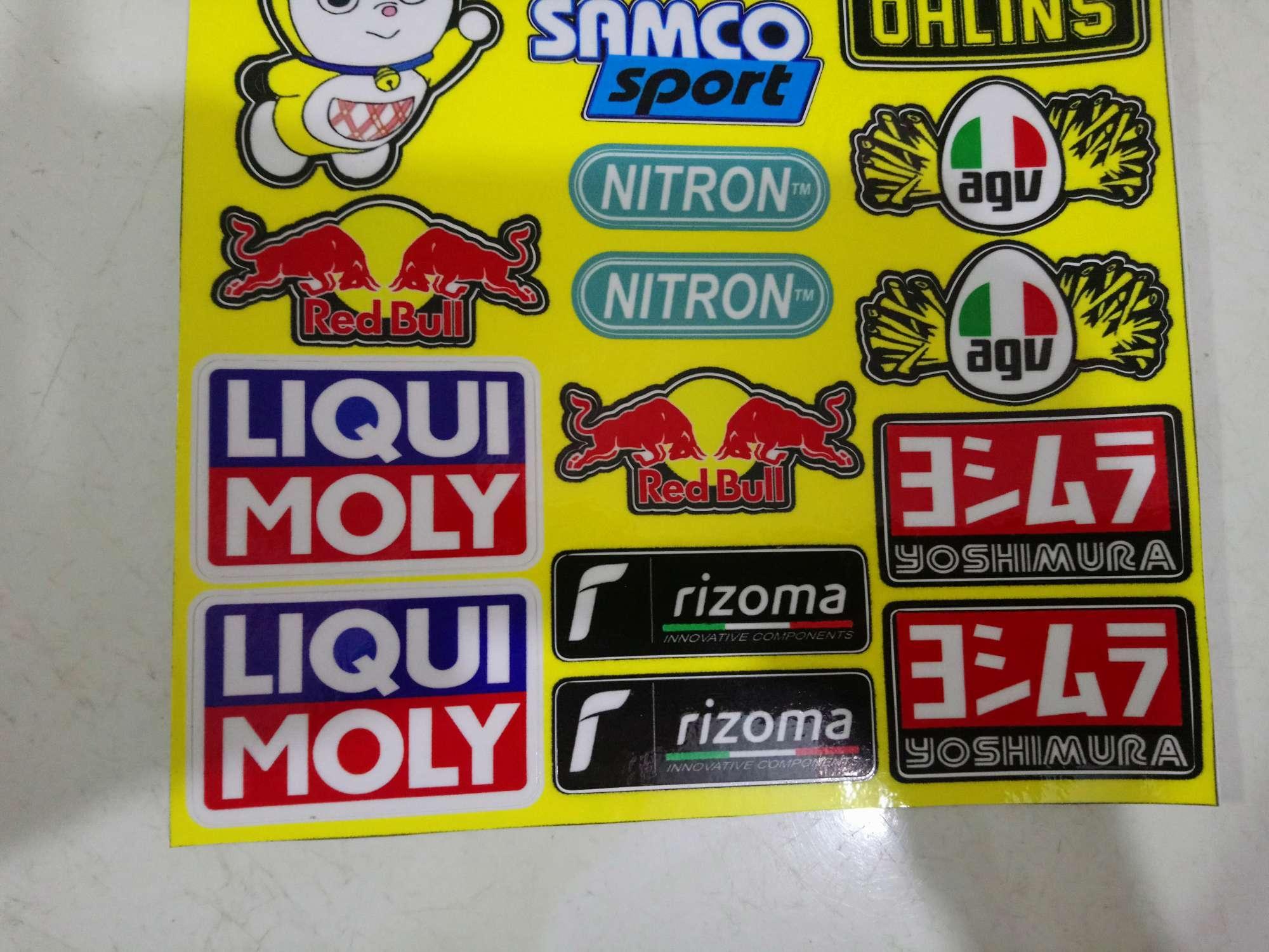 Tem tấm logo dán xe máy trọn bộ 18x25cm