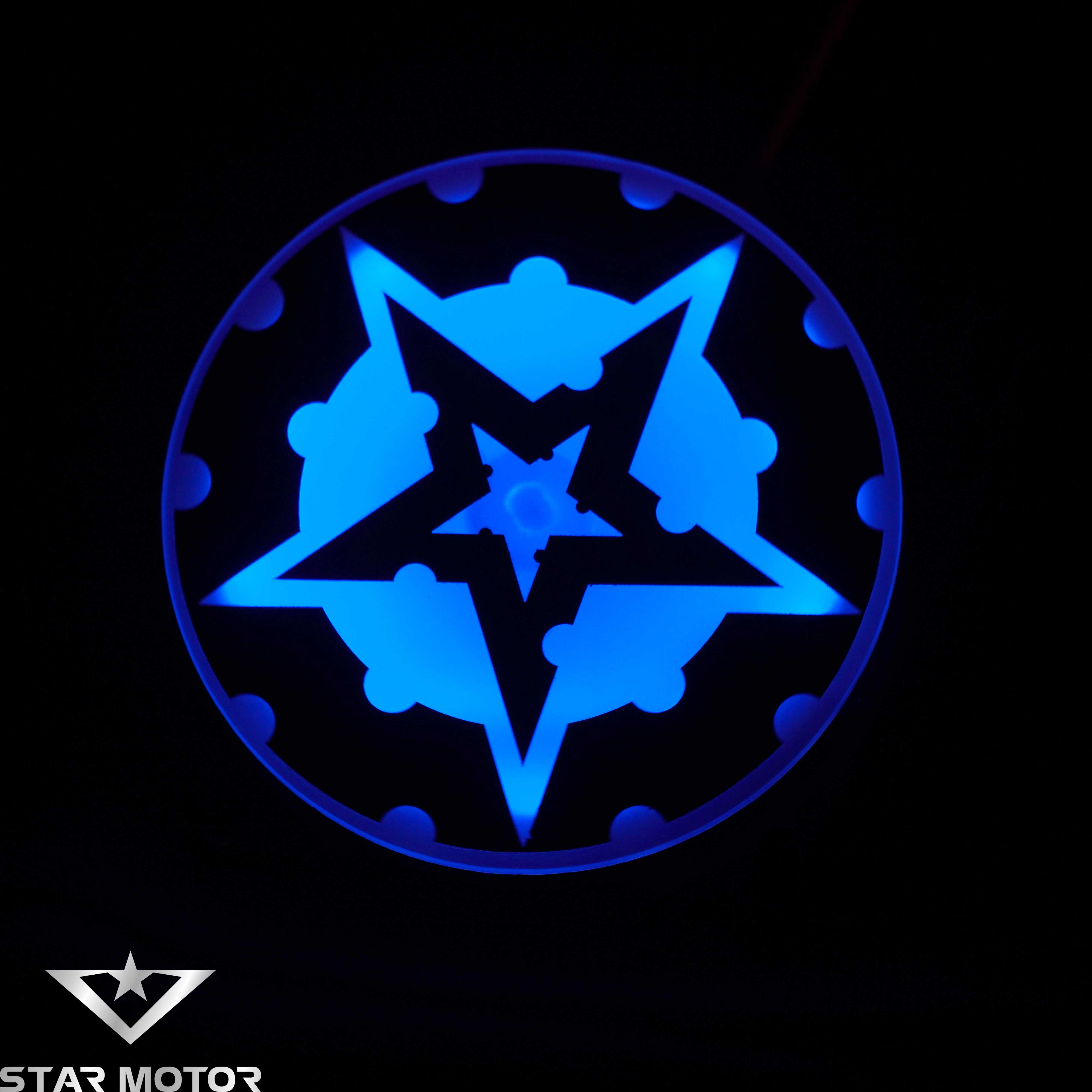 Đèn Led xoay Sharingan gắn trang trí đèn pha xe máy