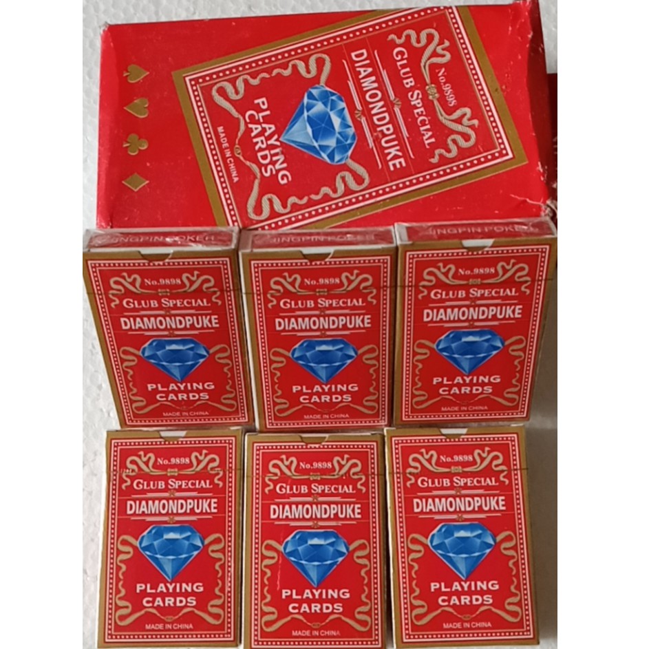 Sỉ 10 bộ Bộ bài Tây tú lơ khơ kim cương Diamond No.9898 xanh và đỏ
