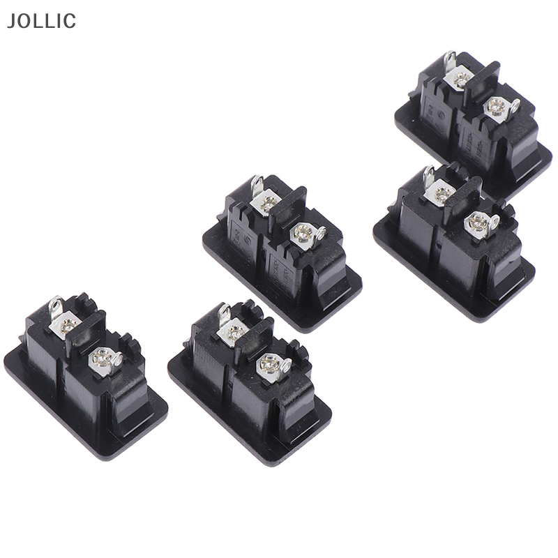 Jollic 5 chiếc ổ cắm điện ac 2 chấu mới ac250v 5a ổ cắm gắn đầu cái