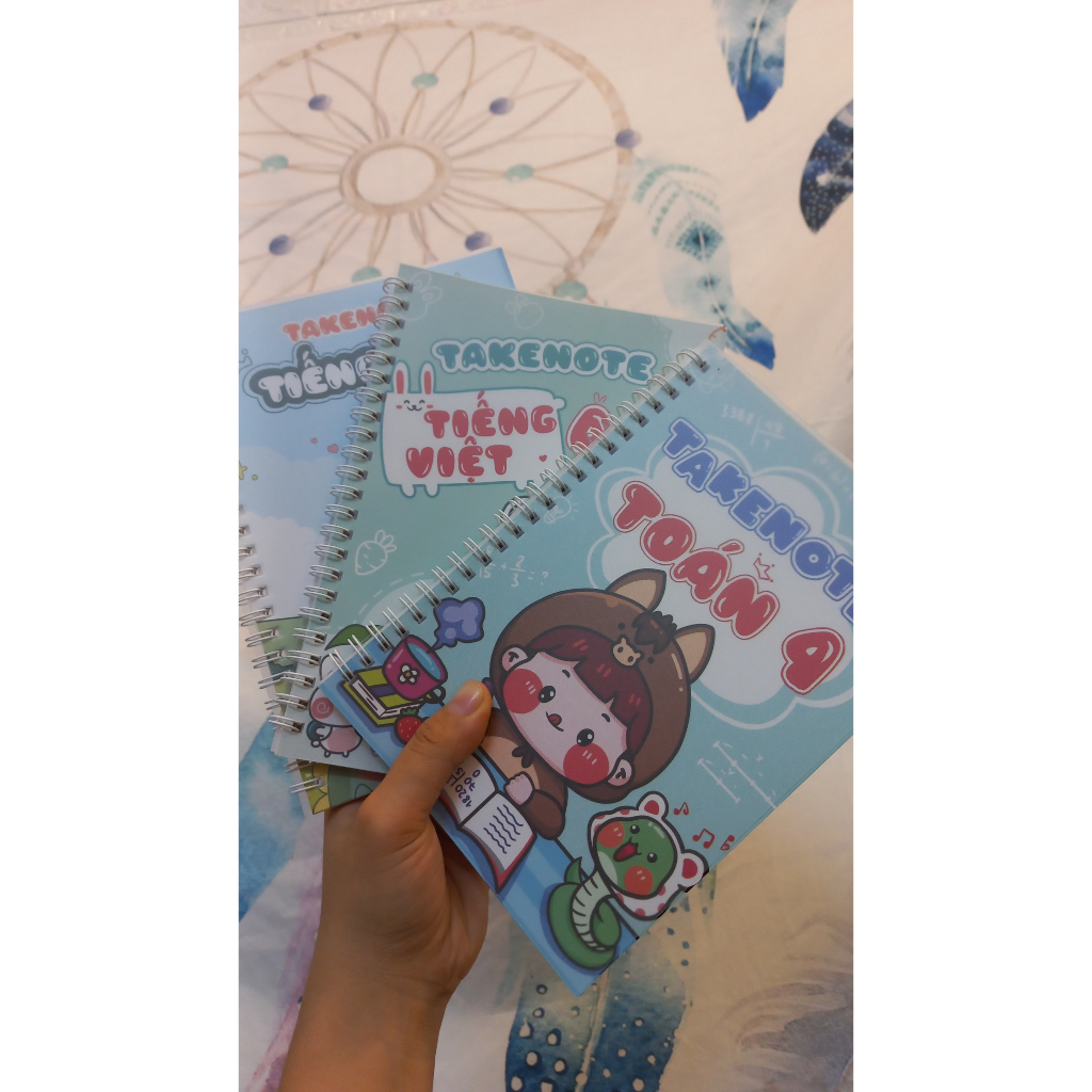 Combo of tamenotes Hetian book of payment knowledge 4, Vietnamese 4-5, English A5