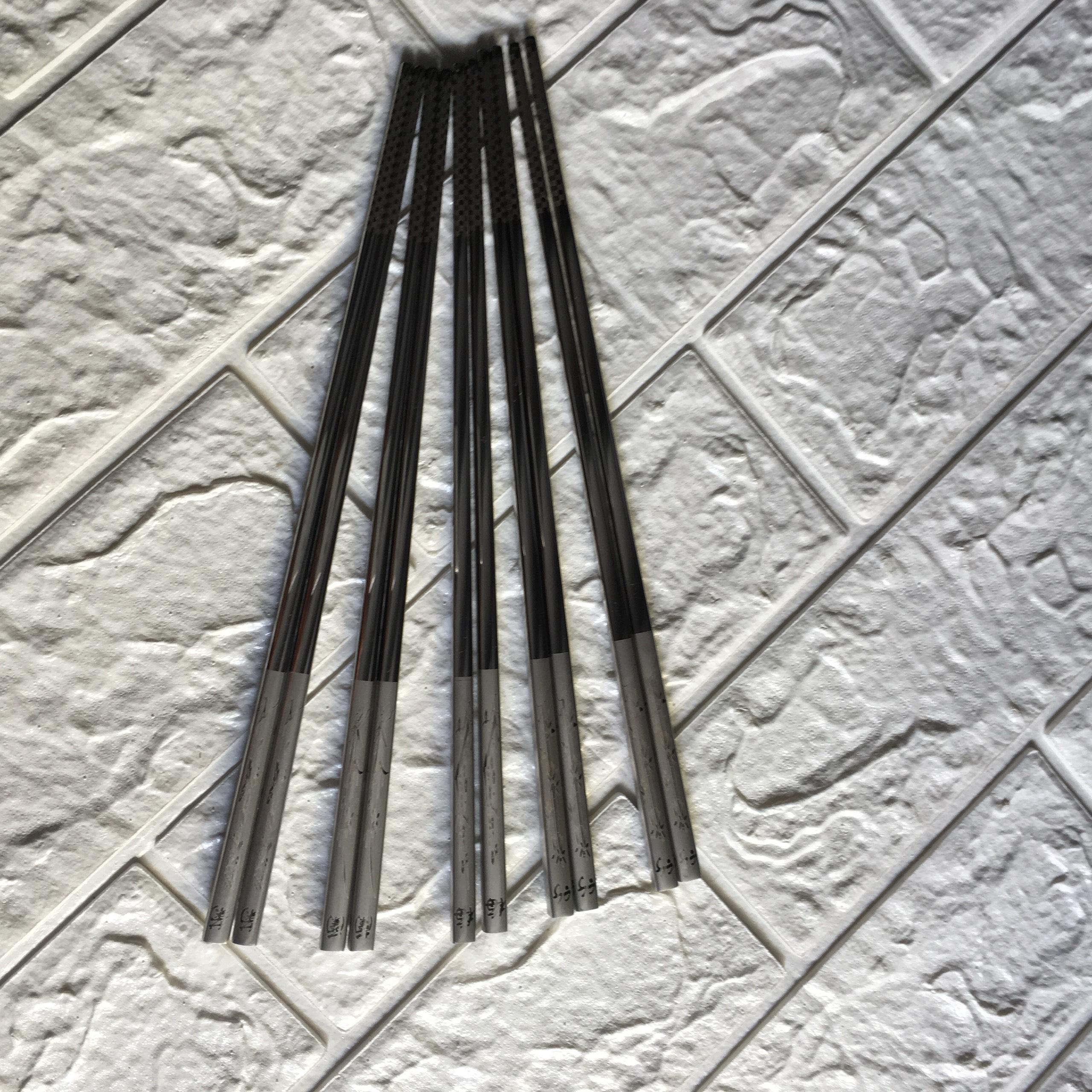 Set 5 đôi đũa inox 304 khác hoa văn cao cấp