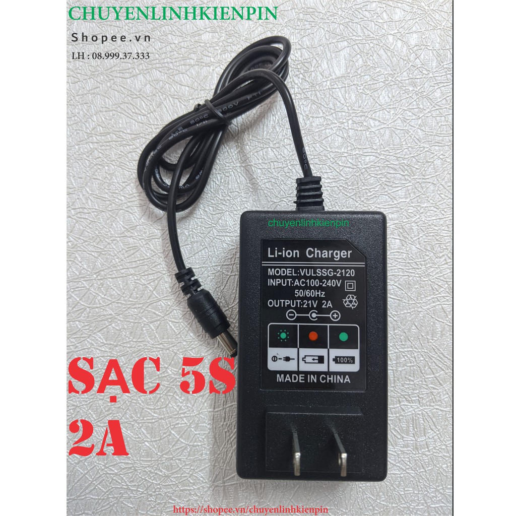 Sạc lion 5s 21v 2a 1 dây