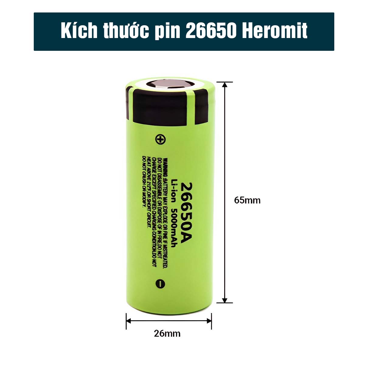 Pin Cell 26650 Li-ion 5000mAh xả cao 30A