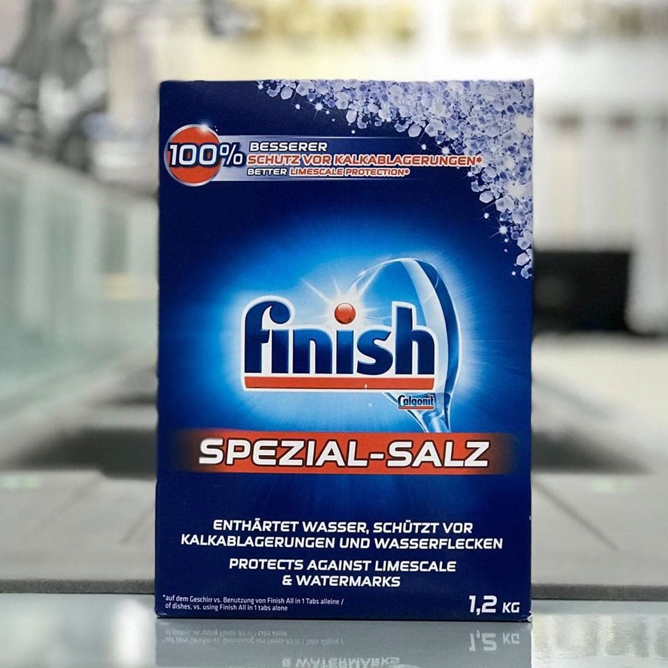 Muối làm mềm nước Finish - Hộp 1.2kg Finish Dishwasher Salt 1.2kg - Hàng nhập Đức