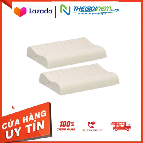 Combo 2 Gối cao su dợn sóng Vạn Thành 29x49cmx9cm