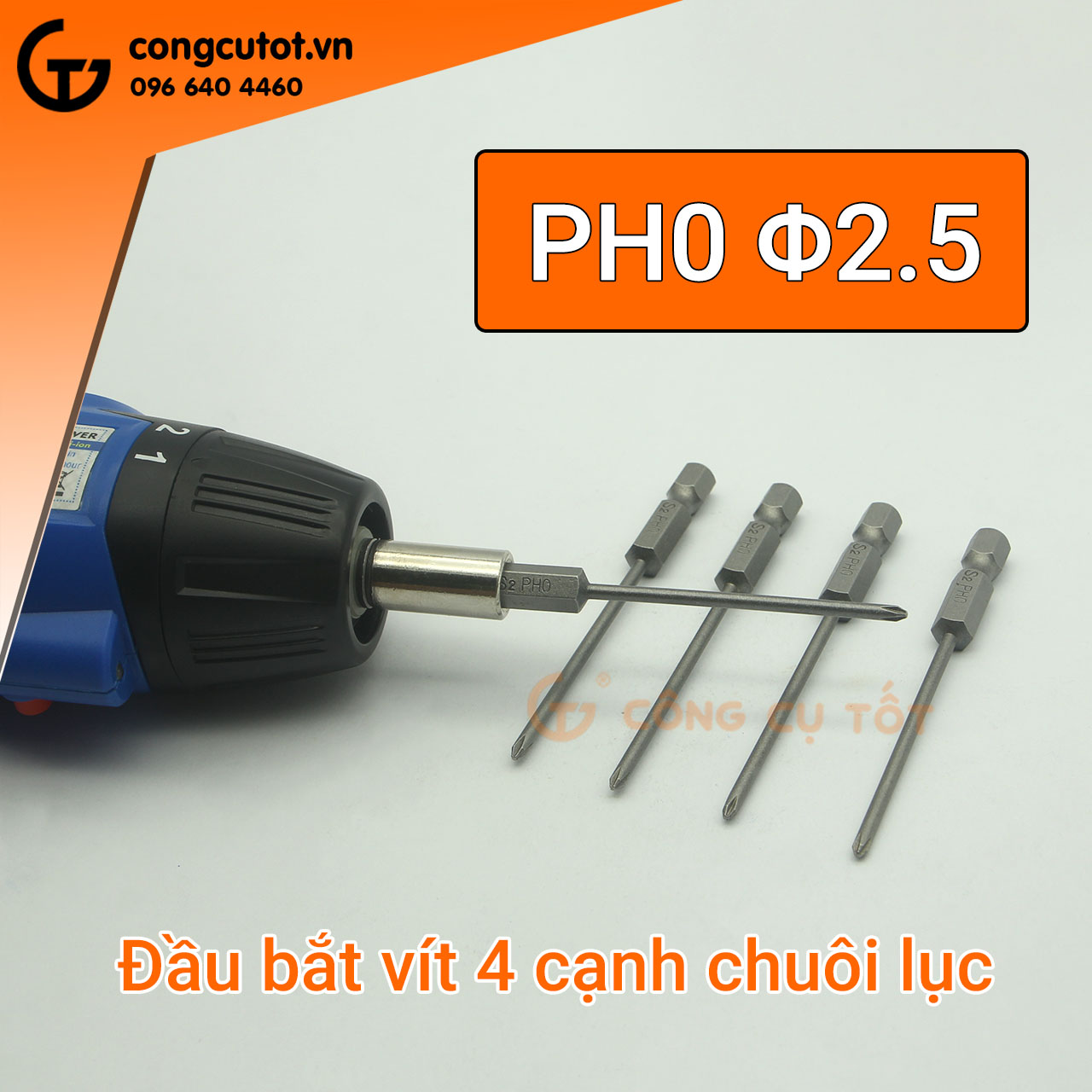Đầu bắt vít 4 cạnh PH0