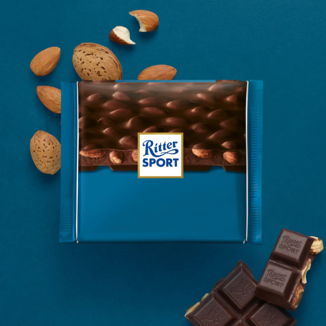 Socola sữa hạnh nhân RITTER nhập khẩu từ nước Đức, 100g