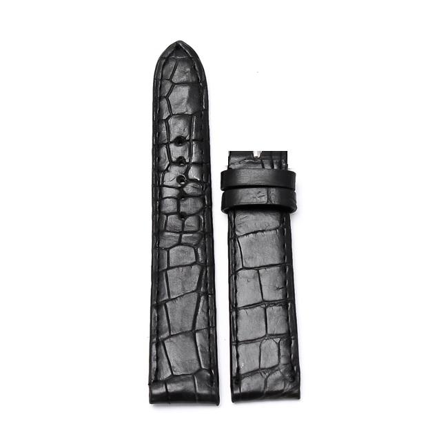 Dây đồng hồ da cá sấu size 16 - 18 - 20 màu đen th8201