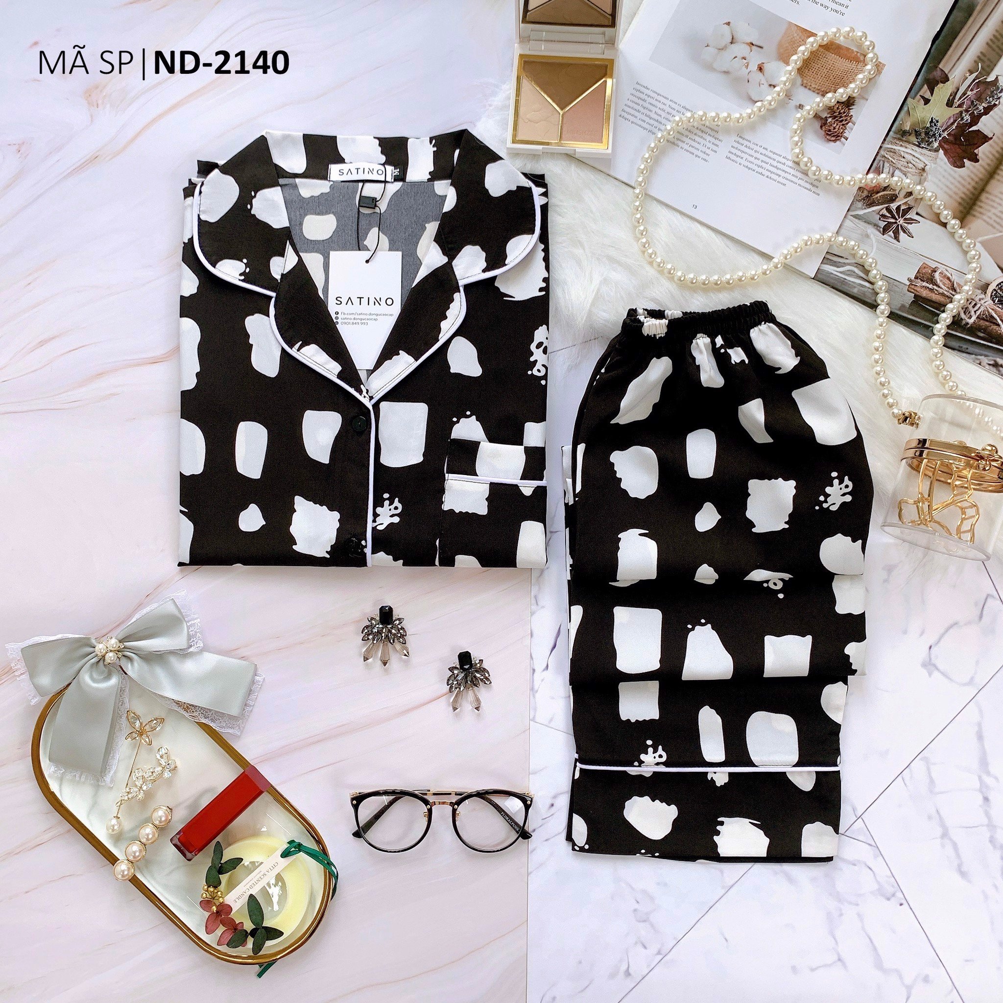 [COMBO 3 BỘ 499K ] Pijama TNQD - Gina Black