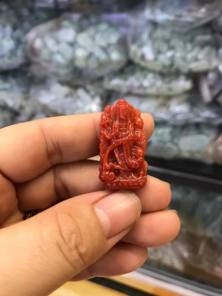 [HCM]MẶT DÂY PHẬT BÀ QUAN THẾ ÂM BỒ TÁT ĐÁ CẨM THẠCH HUYẾT THIÊN NHIÊN