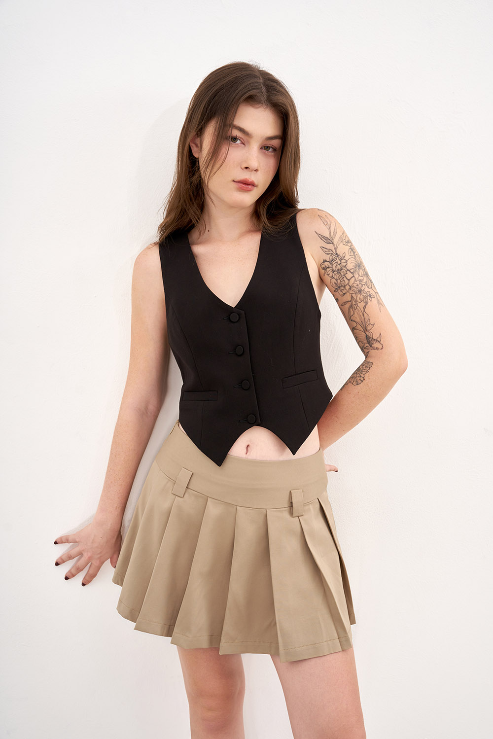 Dottie - áo gi lê dáng lửng - đen - t0748
