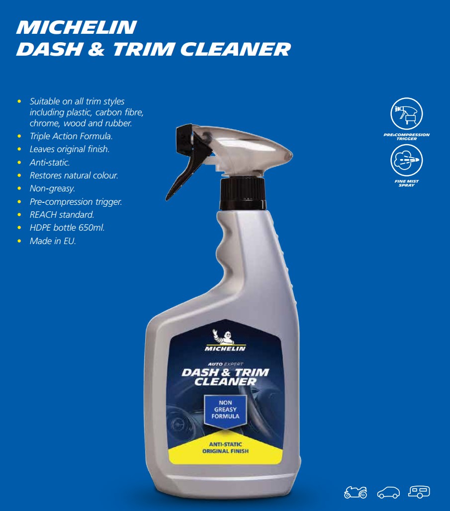 Dung Dịch Vệ Sinh Nội Thất Ô Tô MICHELIN Dash & Trim Cleaner 31463 - 650ml (Hàng Chính Hãng)