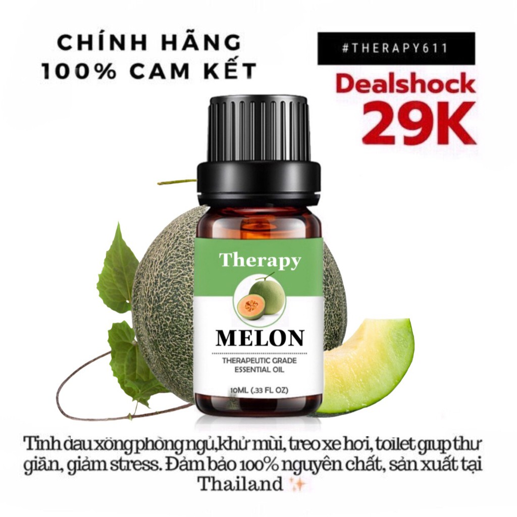 Tinh Dầu Nguyên Chất Hương Dưa Lưới - Melon Therapy