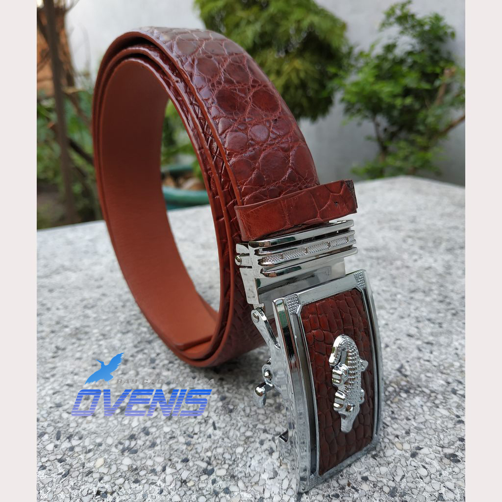 [FREE SHIP] Thắt Lưng Da Cá Sấu [DA HÔNG CÁ SẤU RẤT ĐẸP VÀ MỀM] Kích Thước 3.5 x 120cm Dễ Sử Dụng!