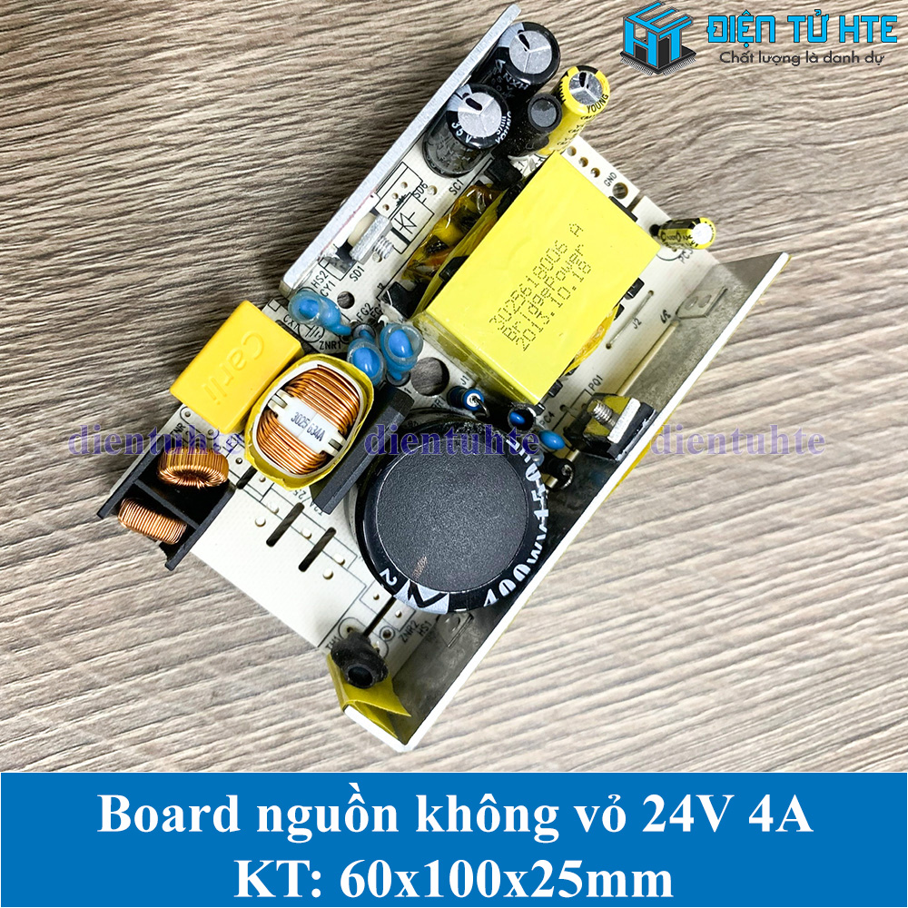 Board nguồn không vỏ 24v 4a 60x100x25mm new