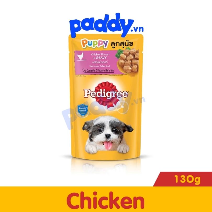 Pate Cho Chó Con Pedigree Vị Gà Nấu Sốt 130g