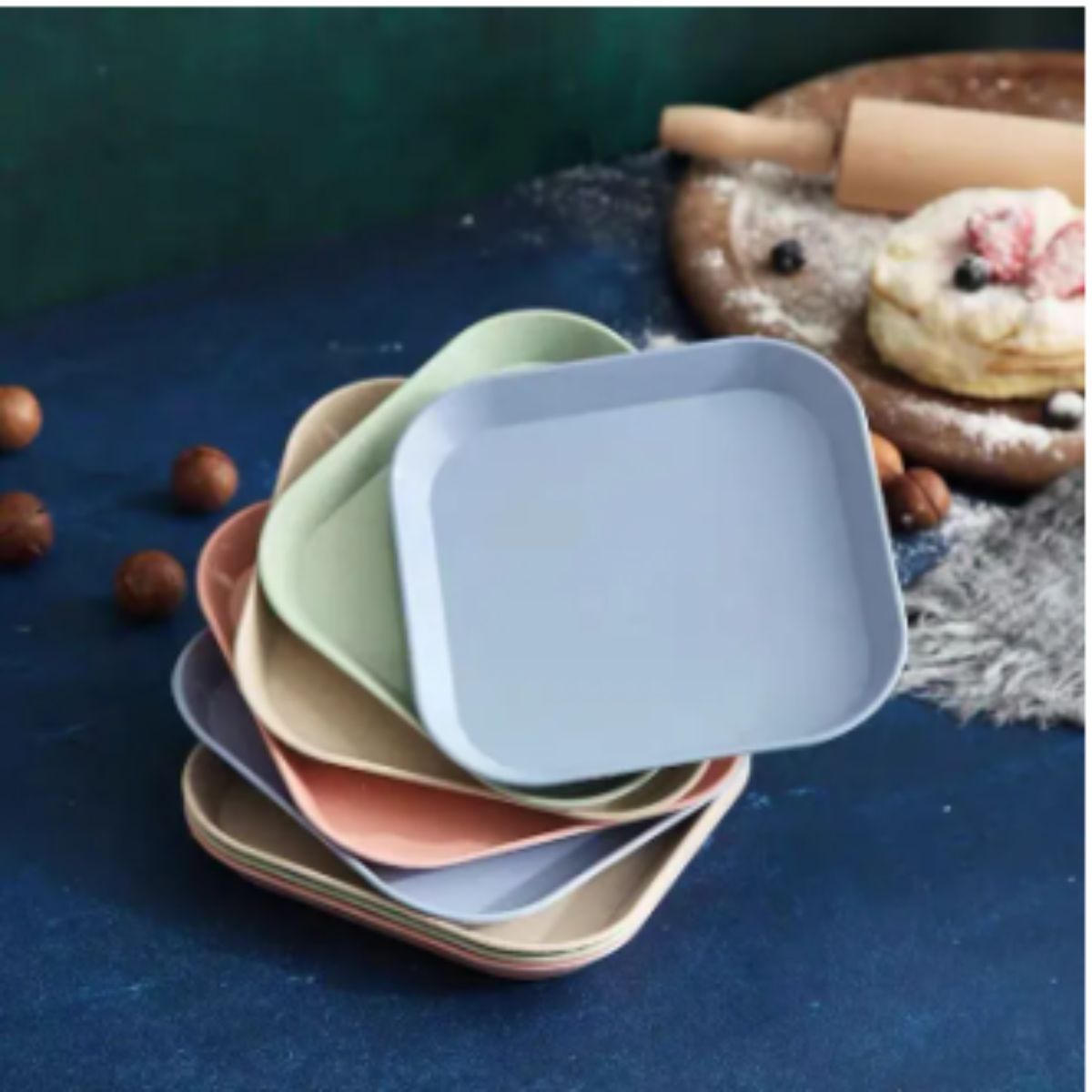 Set 8 đĩa lúa mạch-Đĩa lúa mạch -Bộ 8 đĩa lúa mạch cao cấp