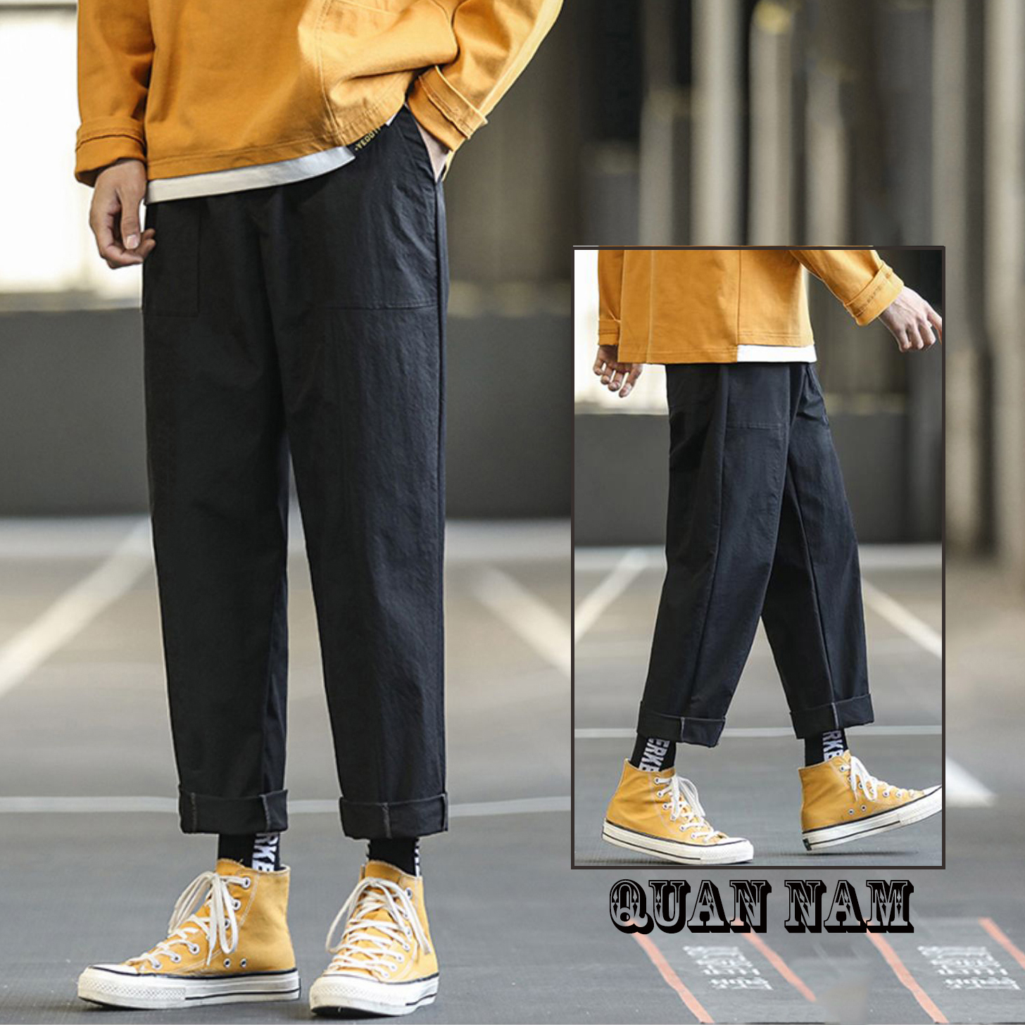 Quần Jogger Nam Ống Suông Lưng Chun Co Giãn Phối Túi Lớn Tiện Lợi Phong Cách Trẻ Trung Hàn Quốc Hot Trend 2024 Thời Trang FORHIMCS2 QUAN SM005
