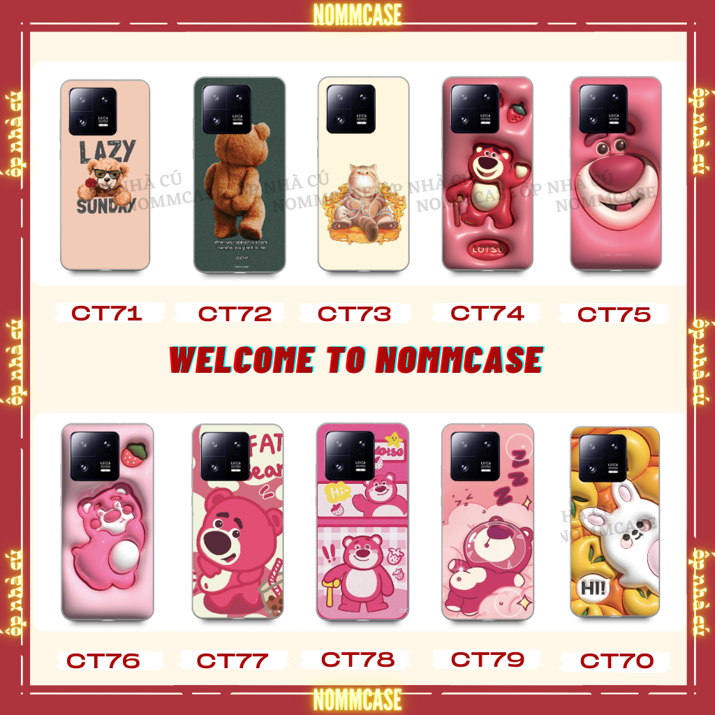 In hình - ốp lưng xiaomi mi 13, xiaomi mi 13 pro, chất kính và dẻo, in hình, cute, dễ thương