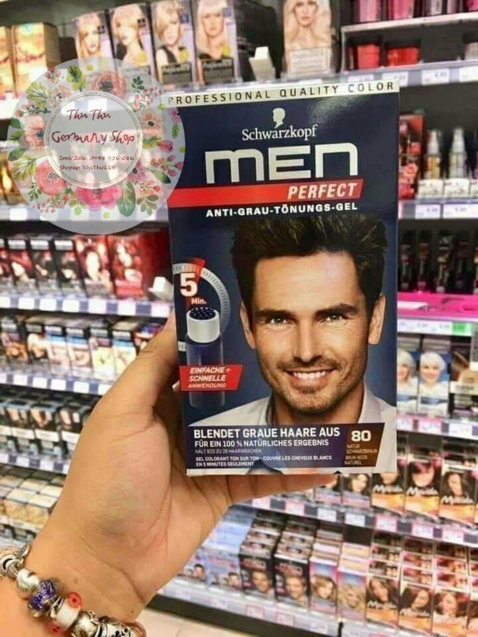 Thuốc nhuộm tóc phủ bạc schwarzkopf men perfect cho nam đức