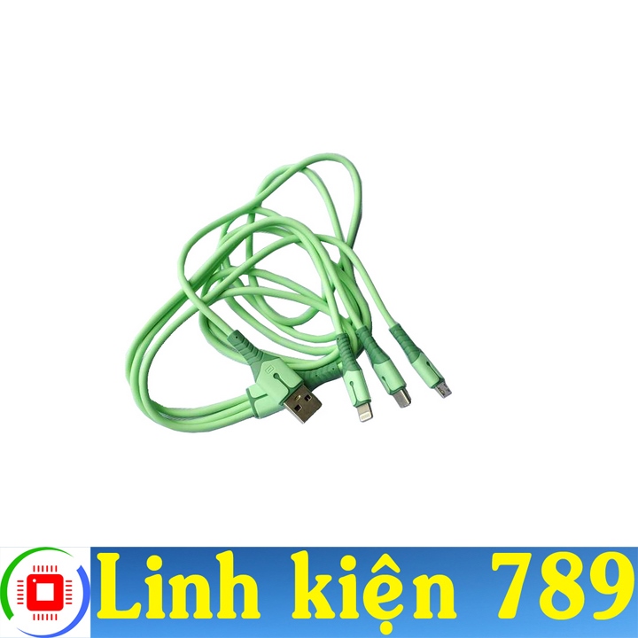 Dây cáp sạc điện thoại type c lightning micro usb dài 1.5m cáp usb to type c lightning micro usb- linh kiện 789
