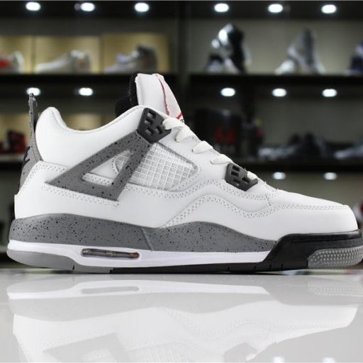 Giày Sneaker J0rdan 4 White Cement ( JD4 xám trắng)