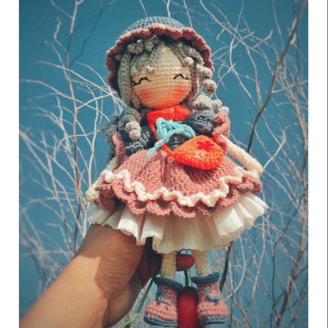Búp bê handmade len móc 30cm