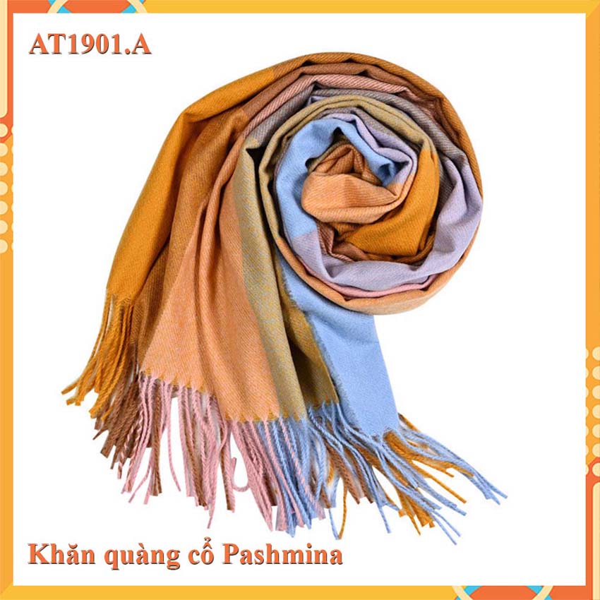[HCM]Khăn choàng cổ nữ PASHMINA- Khăn choàng nữ cao cấp AT1901