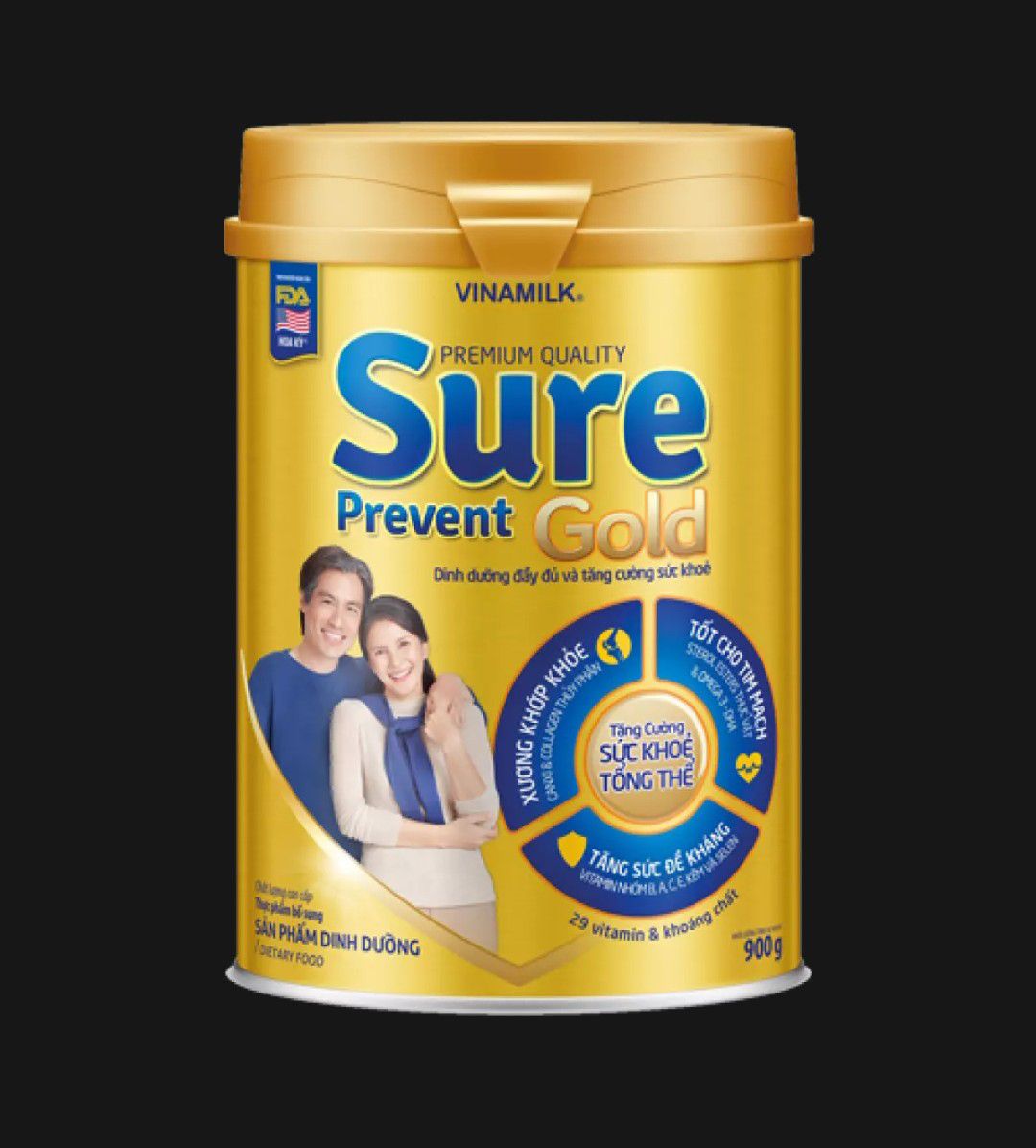 Combo 2 Hộp Sữa Bột Vinamilk Sure Prevent Gold 900g - Date Mới