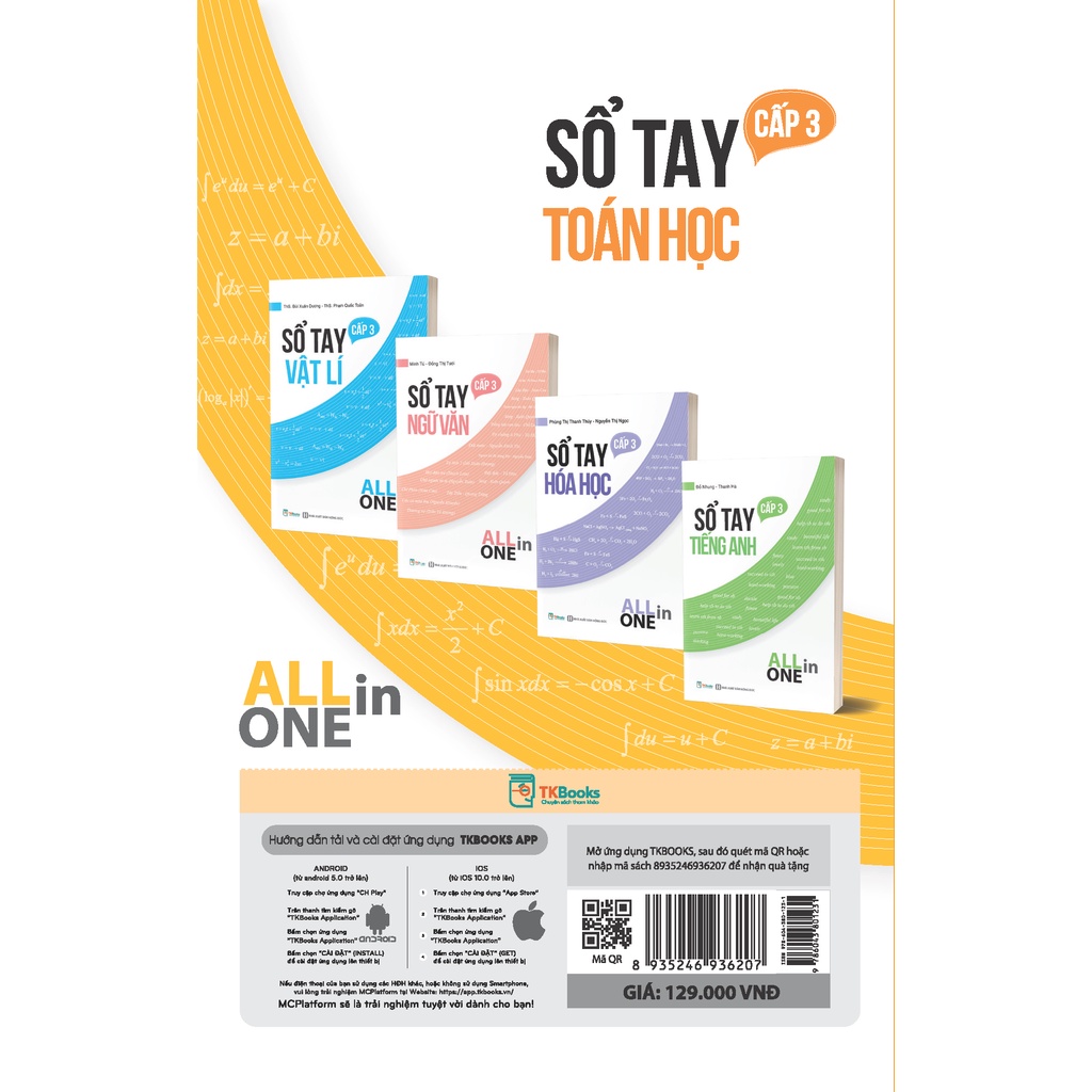 Sách - Sổ tay toán học cấp 3 - All in one
