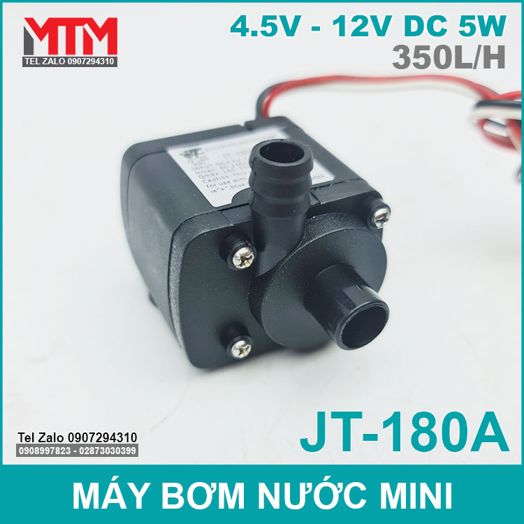 Máy bơm nước mini 4.5v 12v 5w 350l jt-180a